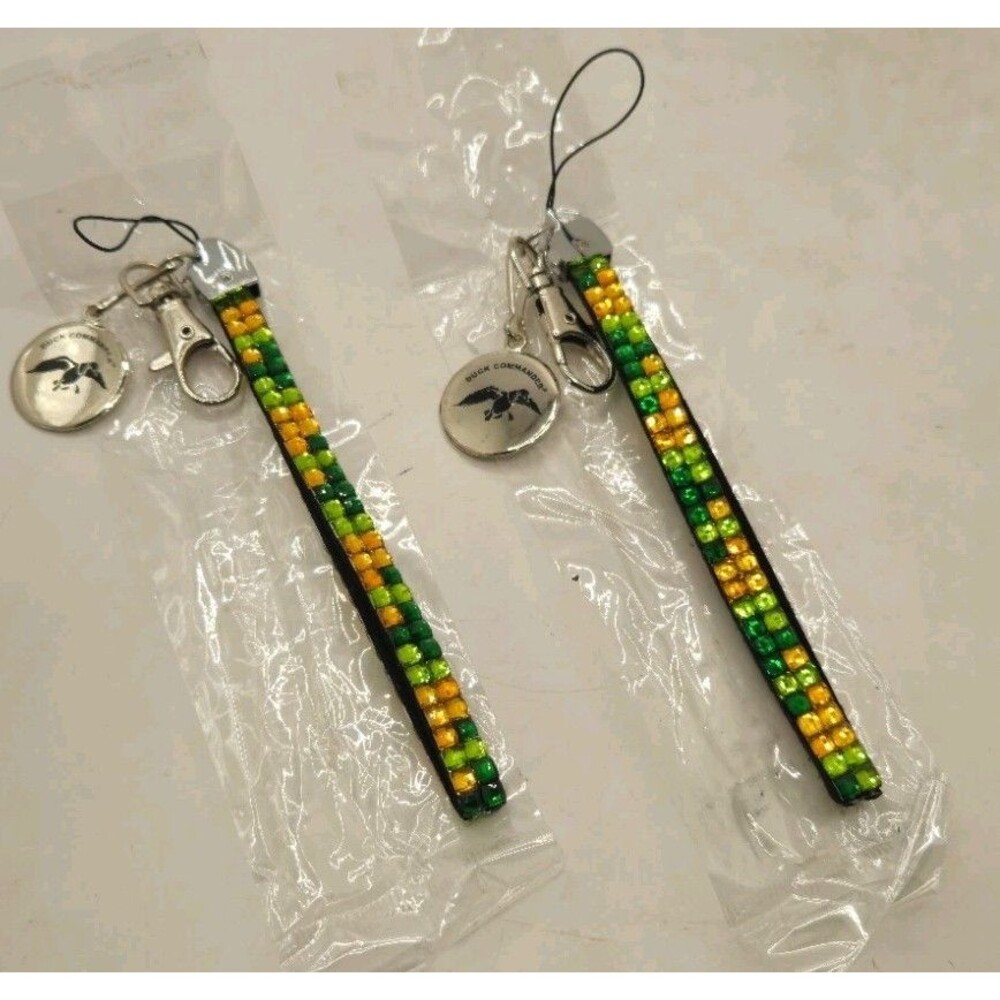 2 Duck Dynasty Duck Commander Keychain LADIES WOMENS NEW STRAP CLIP TOKEN